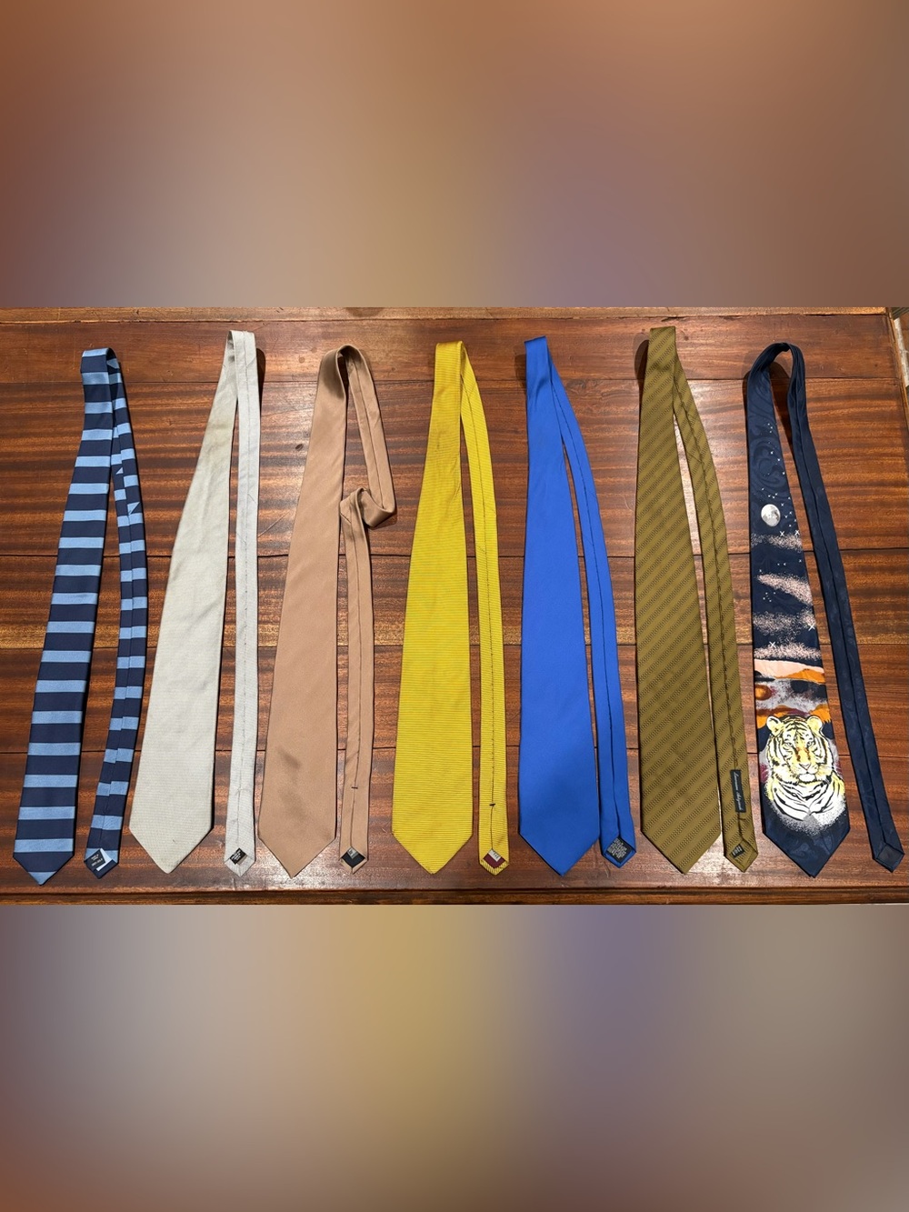 Men's Neckties (lot of 7) - Italian Silk, Gold City, Hilfiger, Perry Ellis